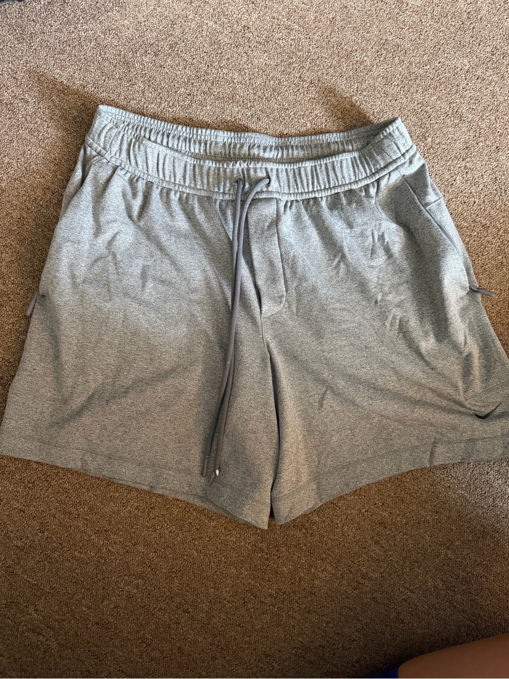 Nike Men's Dri-Fit Light Gray Athletic Drawstring Shorts